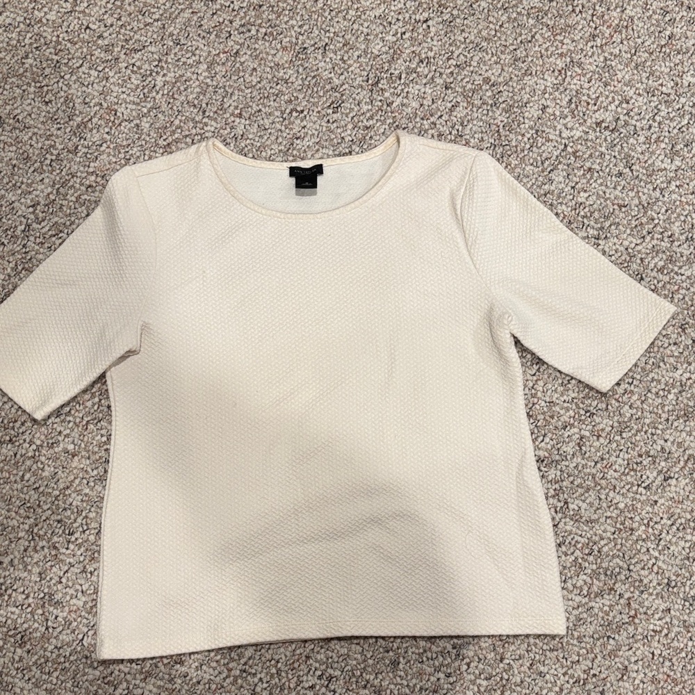 Ann Taylor Cream Women's Business Top